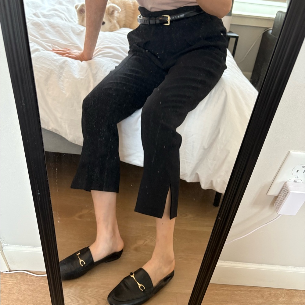 Theory Carrot Pleat pant in Rosina Crepe black 0 (but fits like 2) - Picture 1 of 16